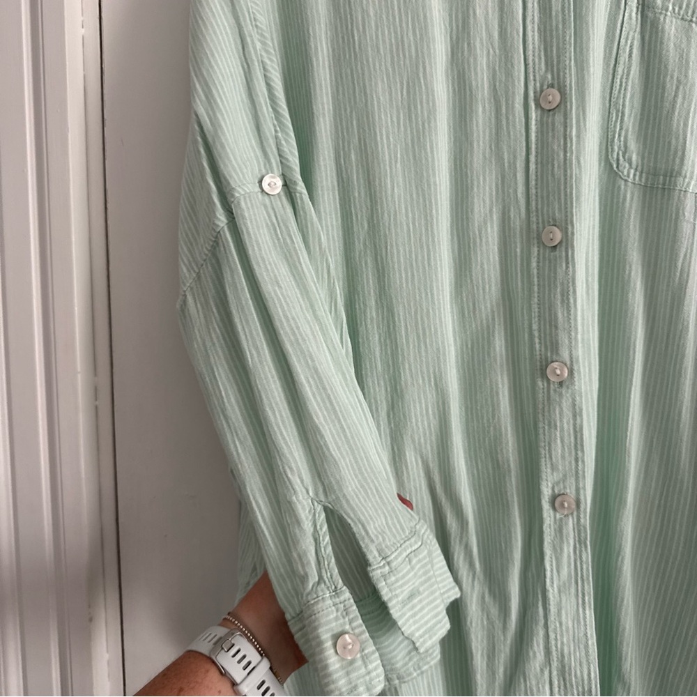 Mint Oversized Button Down Shirt - image 3